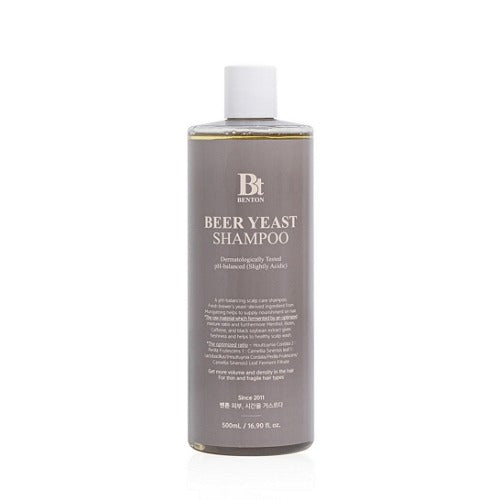Benton Beer Yeast Shampoo, a 500 ml shampoo, front of the pack facing the camera