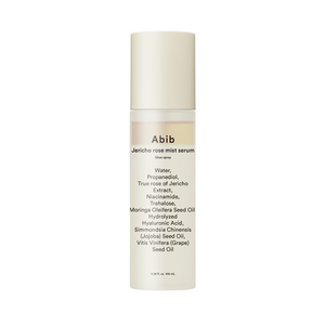 Abib Jericho Rose Mist Serum Glow Spray, a 100 ml serum, front of the pack facing the camera
