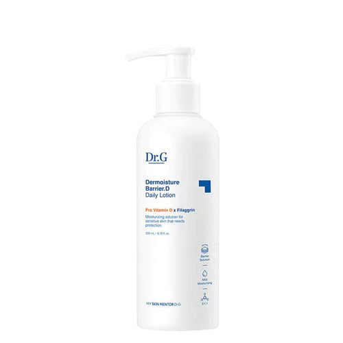 Dr.G Dermoisture Barrier.D Daily Lotion, a 200 ml lotion, front of the pack facing the camera