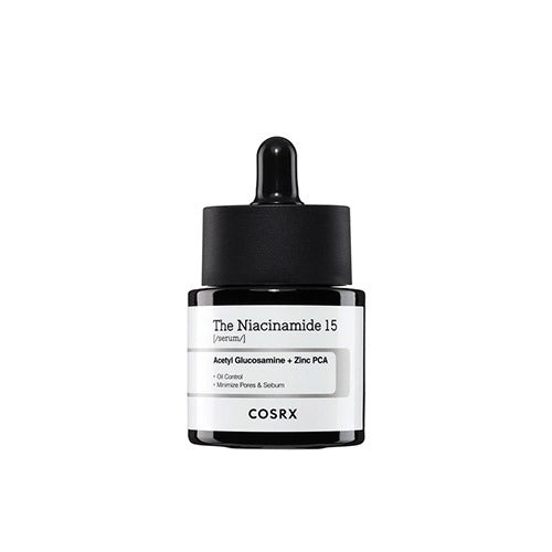 COSRX The Niacinamide 15 Serum, a 20 ml serum, front of the pack facing the camera