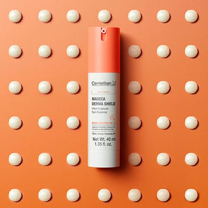 CENTELLIAN24 Madeca Derma Shield Safe Sun Essence, a 40 ml essence, front of the pack facing the camera