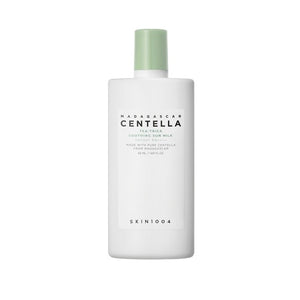 SKIN1004 MADAGASCAR CENTELLA TEA-TRICA SOOTHING SUN MILK SPF 50+ PA++++ sunscreen, front of the pack facing the camera