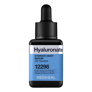 MEDIHEAL Hyaluronate Hydrate Dewy Serum, a 40 ml serum, front of the pack facing the camera