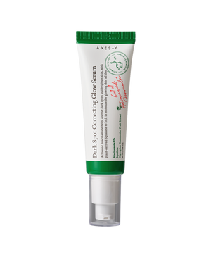 AXIS-Y Dark Spot Correcting Glow Serum, a 50 ml serum, front of the pack facing the camera