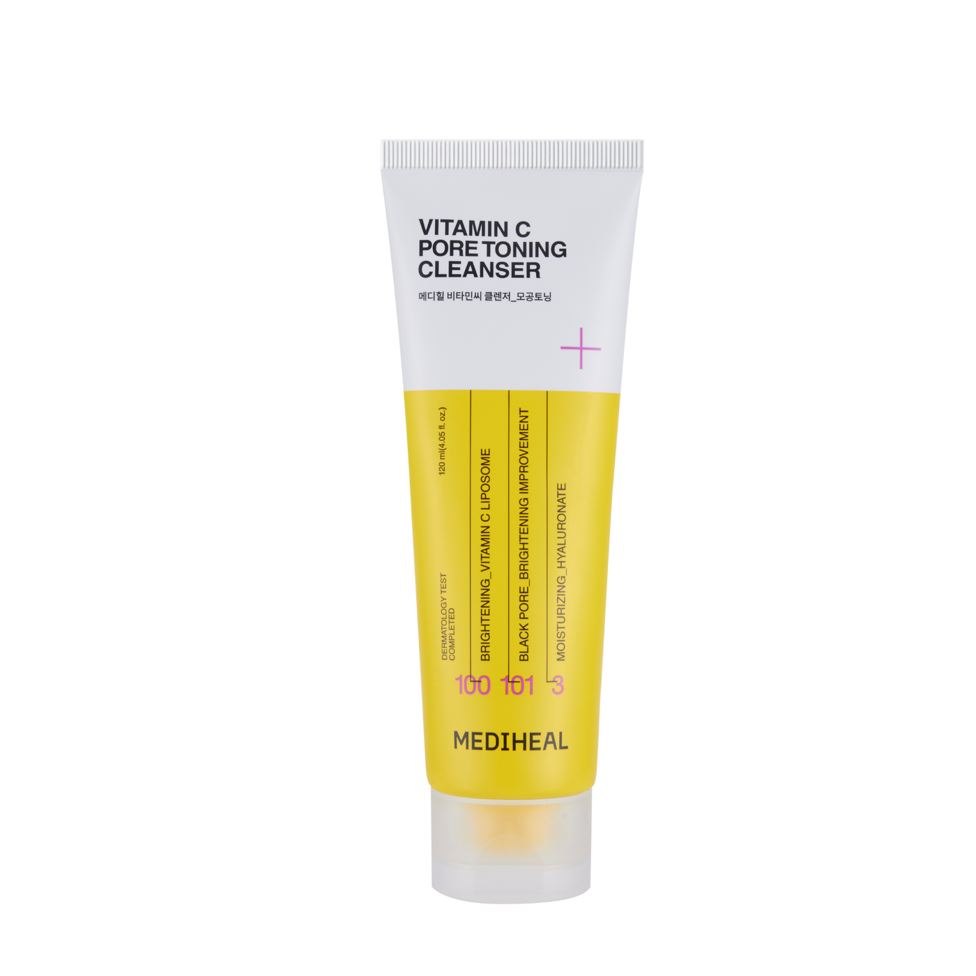 MEDIHEAL Vitamin C Pore Toning Cleanser, a 120 ml cleanser, front of the pack facing the camera