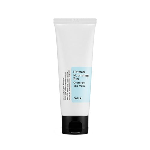 COSRX Ultimate Nourishing Rice Overnight Spa Mask, a 60 ml mask, front of the pack facing the camera