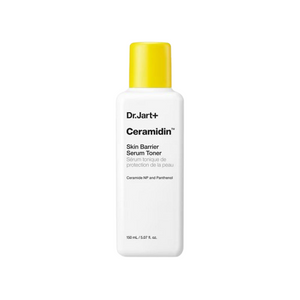 Dr.Jart+ Ceramidin Skin Barrier Serum Toner, a 150 ml serum, front of the pack facing the camera
