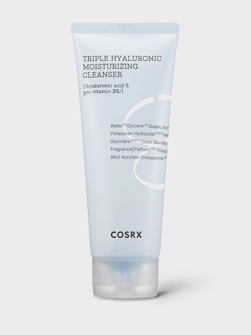 COSRX Triple Hyaluronic Moisturizing Cleanser, a 150 ml cleanser, front of the pack facing the camera