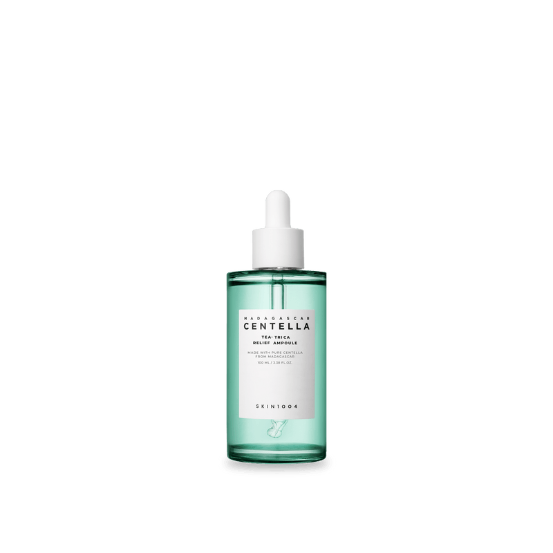 SKIN1004 TEA-TRICA RELIEF AMPOULE, a 100 ml ampoule, front of the pack facing the camera