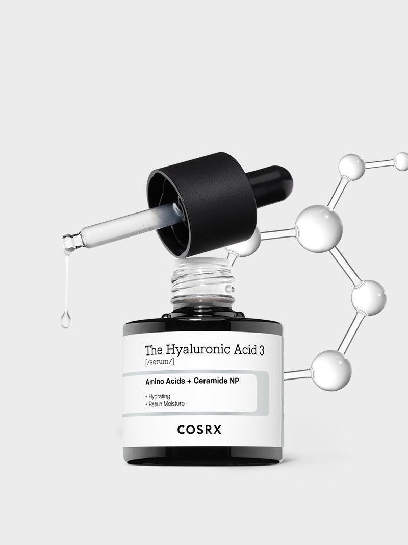 COSRX The Hyaluronic Acid 3 Serum, a 20 ml serum, front of the pack facing the camera